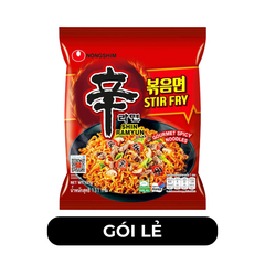 NONGSHIM - Mì xào khô Shin Ramyun hương vị cay, Mì xào Shin Ramyun cay ăn liền, Mì xào cay Hàn Quốc - 131g/gói - 00465