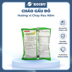 ASIAFOODS - Cháo Gấu Đỏ hương vị Chay rau nấm, Cháo Gấu Đỏ chay rau nấm, Cháo chay Gấu Đỏ rau nấm - 50g/gói - 00848