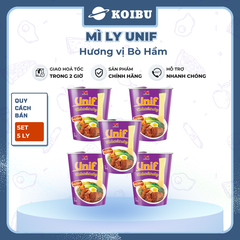 UNI-PRESIDENT - Mì Unif ly hương vị Bò Hầm, Dzai Dzai mì ly bò hầm, Mì bò hầm ly Unif - 62g/ly - 00486