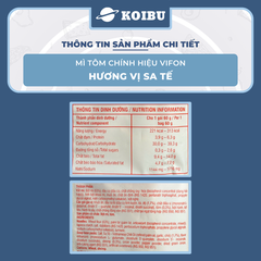 VIFON - Mì chính hiệu hai tôm Vifon hương vị Sa tế 60g, Mì Vifon hai tôm, Mì hai con tôm Vifon - 60g/gói - 00826