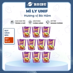 UNI-PRESIDENT - Mì Unif ly hương vị Bò Hầm, Dzai Dzai mì ly bò hầm, Mì bò hầm ly Unif - 62g/ly - 00486