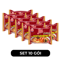 OTTOGI - Mì nấu Jin hải sản Tôm và mực, Mì nấu hải sản Tôm và mực Jin, Mì Jin nấu hải sản Tôm & mực - 120g/gói - 00523