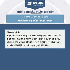 MAMA - Mì Mama gói nhỏ hương vị Tôm Tomyum, Mì Tôm Tomyum Mama, Mì Thái Lan vị Tôm Tomyum - 55g/gói - 00253