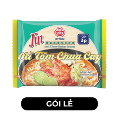 OTTOGI - Mì úp Jin hương vị Tôm chua cay, Mì Tô chua cay Jin, Mì Jin Tôm chua cay, Mì Ottogi ăn liền - 70g/gói - 00455