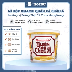 MASAN - Mì hộp Omachi quán xá châu Á hương vị Trứng thịt cà chua HongKong, Hộp đồ ăn quán xá châu Á - 107g/hộp - 00807