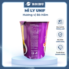 UNI-PRESIDENT - Mì Unif ly hương vị Bò Hầm, Dzai Dzai mì ly bò hầm, Mì bò hầm ly Unif - 62g/ly - 00486