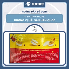 COLUSA - Mì tô trộn Miliket hương vị Hải sản Hàn Quốc, Mì trộn Miliket Hải sản Hàn Quốc, Mì Miliket - 105g/tô - 00565