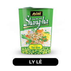 ASIAFOODS - Cháo ly đậu xanh Shang-ha thịt bằm, Cháo ly Shangha thịt bằm, Cháo ly thịt bằm Shangha - 50g/ly - 00346