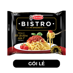 ACECOOK - Mì spaghetti Bistro Xốt bò bằm kiểu Ý, mì spaghetti Bistro hương vị xốt bò bằm, mì spaghetti xốt bò bằm Bistro - 95g/gói - 00075