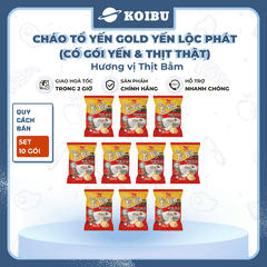 YẾN LỘC PHÁT - Cháo tổ yến Gold Yến Lộc Phát hương vị Thịt bằm, Cháo tổ yến thịt bằm Yến Lộc Phát - 50g/gói - 00825