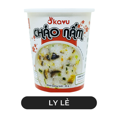 ASUZAC FOODS - Cháo ly chay Asuzac Okayu hương vị Nấm, Cháo nấm ăn liền Asuzac ly, Cháo nấm Okayu Asuzac - 36g/ly - 00579