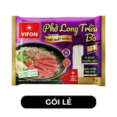 VIFON - Phở Long Triều hương vị Bò - Phở bò Long Triều, Phở bò gói xuất khẩu - 75g/gói - 00508