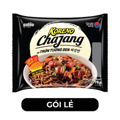 PALDO - Mì trộn Koreno Chajang tương đen, Mì trộn Koreno Úp 4p tương đen Koreno Chachang - 78g/gói - 00389