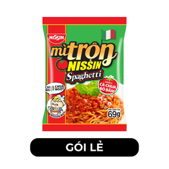 NISSIN - Mì trộn Nissin Spaghetti vị cà chua bò bằm, Mì Spagheti cà chua bò bằm, Mì trộn Spaghetti - 69g/gói - 00511