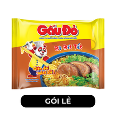 ASIAFOODS - Mì Gấu Đỏ hương vị Bò bít tết, Mì Bò bít tết Gấu Đỏ, Mì gói ăn liền Gấu Đỏ Bò bít tết - 63g/gói - 00328