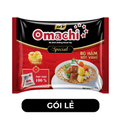 MASAN - Mì khoai tây Omachi Special Bò hầm xốt vang, mì Omachi Bò hầm sốt vang, mì ăn liền Omachi - 92g/gói - 00119