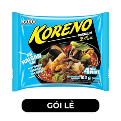 PALDO - Mì Koreno Premium hương vị Hải sản cay, Mì hải sản cay Koreno Premium, Mì Koreno Hàn Quốc - 102g/gói - 00472