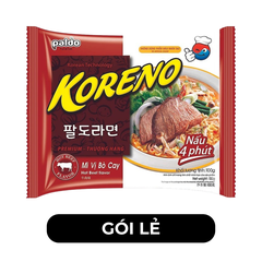 PALDO - Mì Koreno hương vị Bò cay, Mì Koreno Bò cay Hàn Quốc, Mì bò cay Koreno Hàn Quốc ăn liền - 100g/gói - 00396