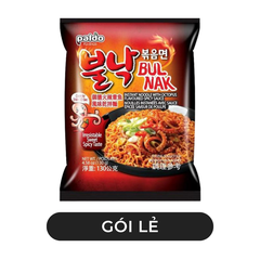 PALDO - Mì trộn rất cay Bul Nak hương vị Bạch tuộc, Mì trộn cay Bulnak bạch tuột, Mì cay Hàn Quốc - 130g/gói - 00572