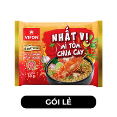 VIFON - Mì Nhất Vị hương vị Tôm chua cay, Mì tôm chua cay Nhất Vị ăn liền, Mì Vifon tôm chua cay - 60g/gói - 00274