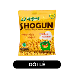 RUSINDO - Snack mì Shogun hương vị Gà, Snack mì tôm trẻ em Shogun ăn liền, Mì ăn liền Shogun Hàn Quốc - 18g/gói - 00689