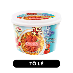 THIEN HUONG FOOD - Mì tô trộn Yes Mom hương vị Xốt cà chua Spaghetti, Mì Spaghetti xốt cà chua ăn liền - 110g/tô - 00584
