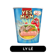 THIEN HUONG FOOD - Mì ly Yes Mom (có cây xúc xích thật) hương vị Sườn heo, Mì sườn heo Yes Mom ly - 79.2g/ly - 00768
