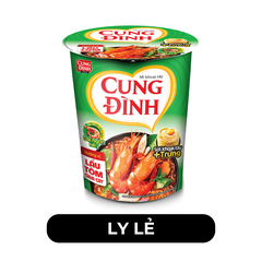 AFOTECH - Mì ly Cung Đình Lẩu tôm chua cay, Mì ly Tôm chua cay Cung Đình, Mì Tôm chua cay Cung Đình - 71g/ly - 00308