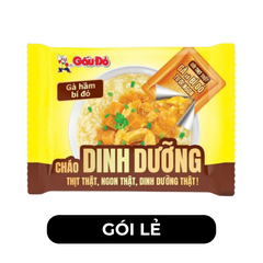ASIAFOODS - Cháo Gấu đỏ (có gói thịt hầm thật) hương vị Gà hầm bí đỏ, Gấu Đỏ cháo ăn liền Gấu đỏ - 74g/gói - 00664