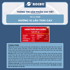 SAIGON VE WONG - Mì A-One hương vị Lẩu thái cay - 85g/gói - 00860