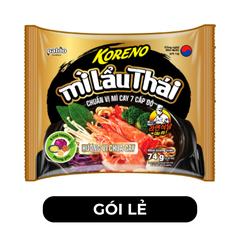 PALDO - Mì lẩu Thái Koreno hương vị chua cay, Mì Koreno Hàn Quốc, Mì lẩu thái Hàn Quốc, Mì Hàn Quốc - 75g/gói - 00546