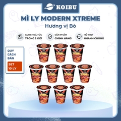 ACECOOK - Mì ly Modern Xtreme hương vị Bò, Mì bò Modern Xtreme ly, Mì Modern Extreme ly ăn liền - 65g/ly - 00012