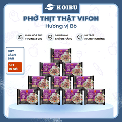 VIFON - Phở Vifon thịt thật hương vị Bò, Vifon Phở bò thịt thật Vifon, Phở thịt thật Vifon ăn liền - 90g/gói - 00813