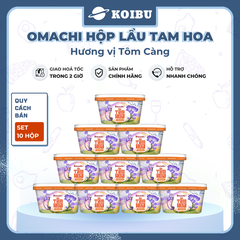 MASAN - Omachi Lẩu Tam Hoa hương vị tôm càng (có tôm thật), lẩu Omachi sợi Tam Hoa tôm càng thật ăn liền - 121g/hộp - 00891