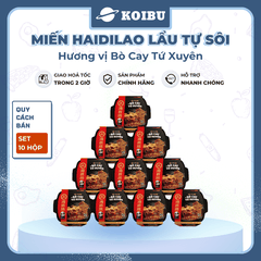 YIHAI - Lẩu tự sôi Haidilao hương vị Bò cay Tứ Xuyên, Hadilao Lẩu bò cay Tứ Xuyên Hadilao ăn liền - 435g/hộp - 00788