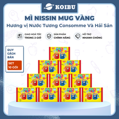 NISSIN - Mì Nissin Mug vàng, Mì Mug Nissin vàng ăn liền, Mì Nissin ăn dặm cho bé từ 12 tháng - 94g/gói - 00795