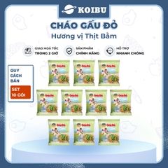 ASIAFOODS - Cháo Gấu Đỏ hương vị Thịt bằm, Cháo Thịt bằm Gấu Đỏ, Cháo gói ăn liền Gấu Đỏ vị Thịt bằm - 50g/gói - 00339
