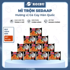 SEDAAP - Mì trộn Sedaap hương vị Gà cay Hàn Quốc, Mì Sedaap mì trộn Gà cay Hàn Quốc Sedaap ăn liền - 87g/gói - 00282