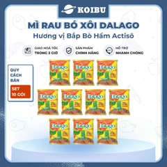 ACECOOK - Mì rau bó xôi Dalago hương vị Bắp bò hầm Actiso, Mì Dalago bắp bò hầm Atiso, Mì rau củ - 84g/gói - 00016