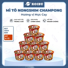 NONGSHIM - Mì tô Champong hương vị mực cay, Mì hải sản Champong, Mì mực cay Champong Hàn Quốc - 115g/tô - 00545
