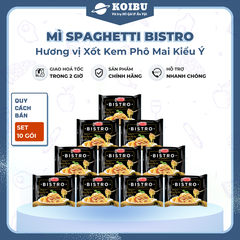 ACECOOK - Mì spaghetti Bistro Xốt kem phô mai kiểu Ý, mì spaghetti Bistro hương vị xốt phô mai, mì spaghetti xốt kem phô mai Bistro - 100g/gói - 00074