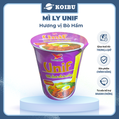 UNI-PRESIDENT - Mì Unif ly hương vị Bò Hầm, Dzai Dzai mì ly bò hầm, Mì bò hầm ly Unif - 62g/ly - 00486