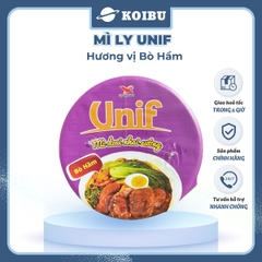 UNI-PRESIDENT - Mì Unif ly hương vị Bò Hầm, Dzai Dzai mì ly bò hầm, Mì bò hầm ly Unif - 62g/ly - 00486