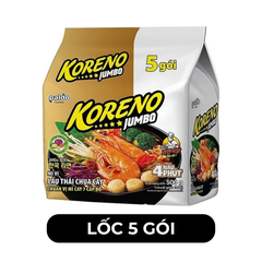 PALDO - Mì Koreno Jumbo hương vị Lẩu thái chua cay, Mì Lẩu thái Koreno Jumbo, Mì ăn liền Koreno Jumbo - 100g/gói - 00594