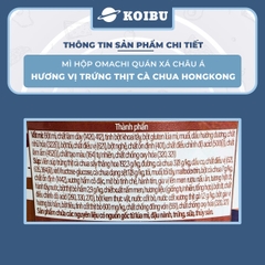 MASAN - Mì hộp Omachi quán xá châu Á hương vị Trứng thịt cà chua HongKong, Hộp đồ ăn quán xá châu Á - 107g/hộp - 00807