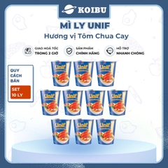 UNI-PRESIDENT - Mì Unif ly hương vị Tôm Chua Cay, Mì ly tôm chua cay, Dzai Dzai ly tôm chua cay - 62g/ly - 00464