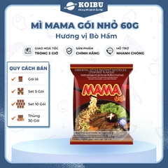MAMA - Mì Mama gói nhỏ hương vị Thịt bò hầm, Mì Mama bò hầm, Mì Thái Lan vị Thịt bò hầm - 60g/gói - 00257