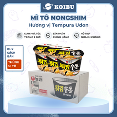 NONGSHIM - Mì tô Nongshim hương vị Tempura Udon, Mì tô Udon Tempura Nongshim, Mì Nongshim Hàn Quốc - 111g/tô - 00549