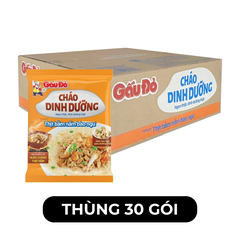 ASIAFOODS - Cháo dinh dưỡng Gấu đỏ hương vị Thịt bằm nấm bào ngư, Cháo thịt bằm nấm bào ngư Gấu Đỏ - 60g/gói - 00711