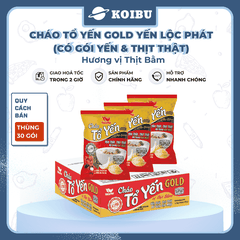 YẾN LỘC PHÁT - Cháo tổ yến Gold Yến Lộc Phát hương vị Thịt bằm, Cháo tổ yến thịt bằm Yến Lộc Phát - 50g/gói - 00825